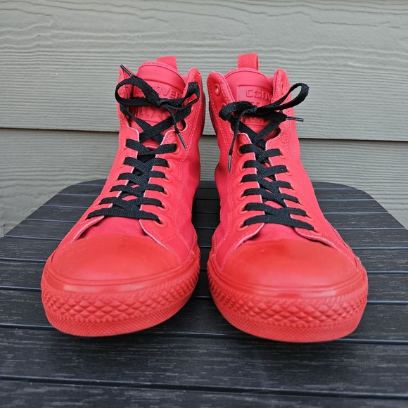 Converse‎ Chuck Taylor All Star High Top Shoes Red Black Sneakers Mens Size 11 - Picture 6 of 16